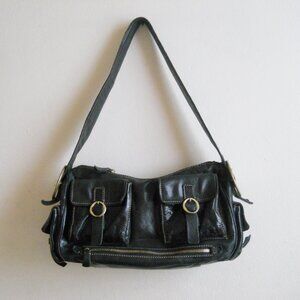 Francesco Biasia Bag, Black Leather Satchel
